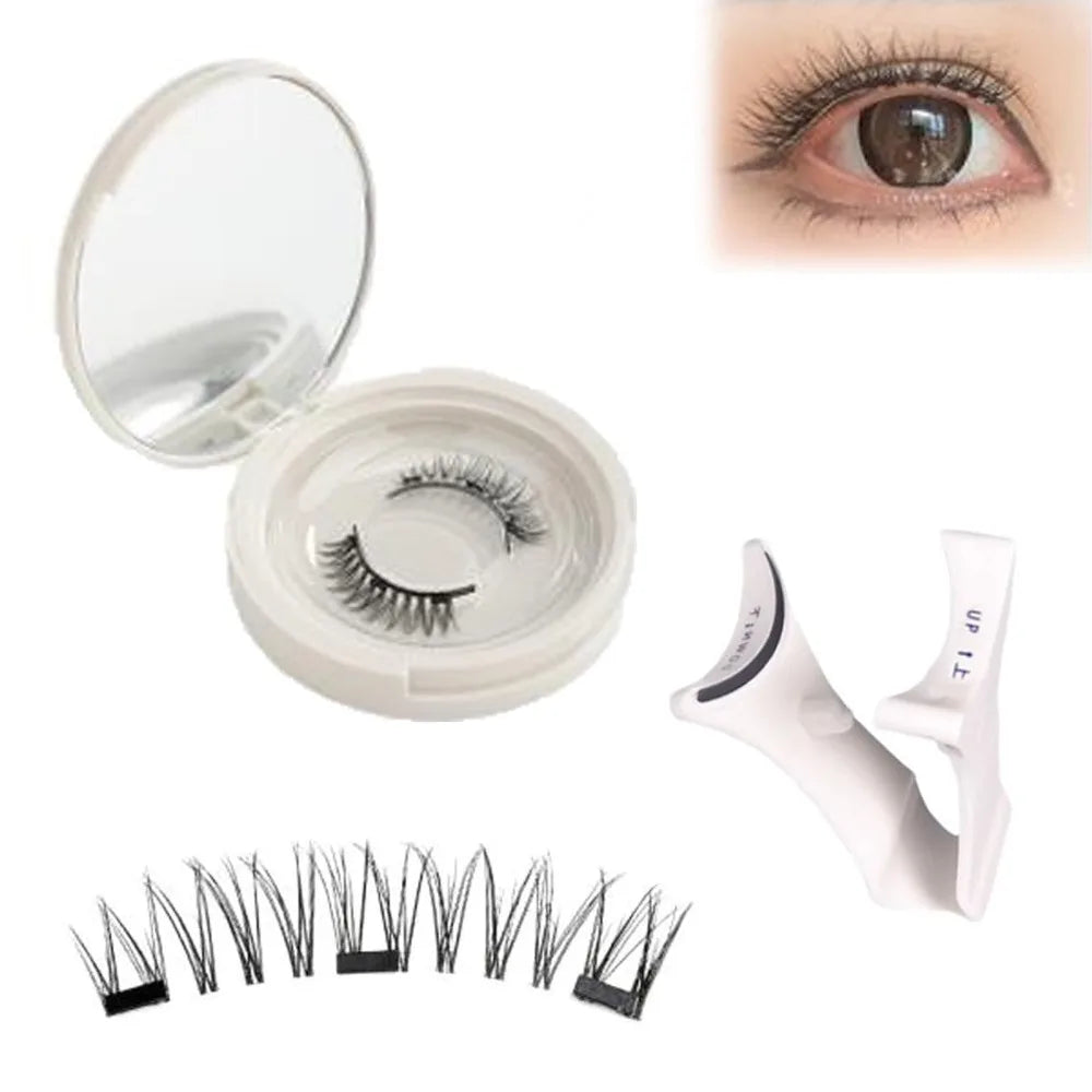 3D Magnetic False Eyelashes Tweezer Set Natural Mink False Lash Professional Eyelash Extension Makeup Tool No Glue Needed