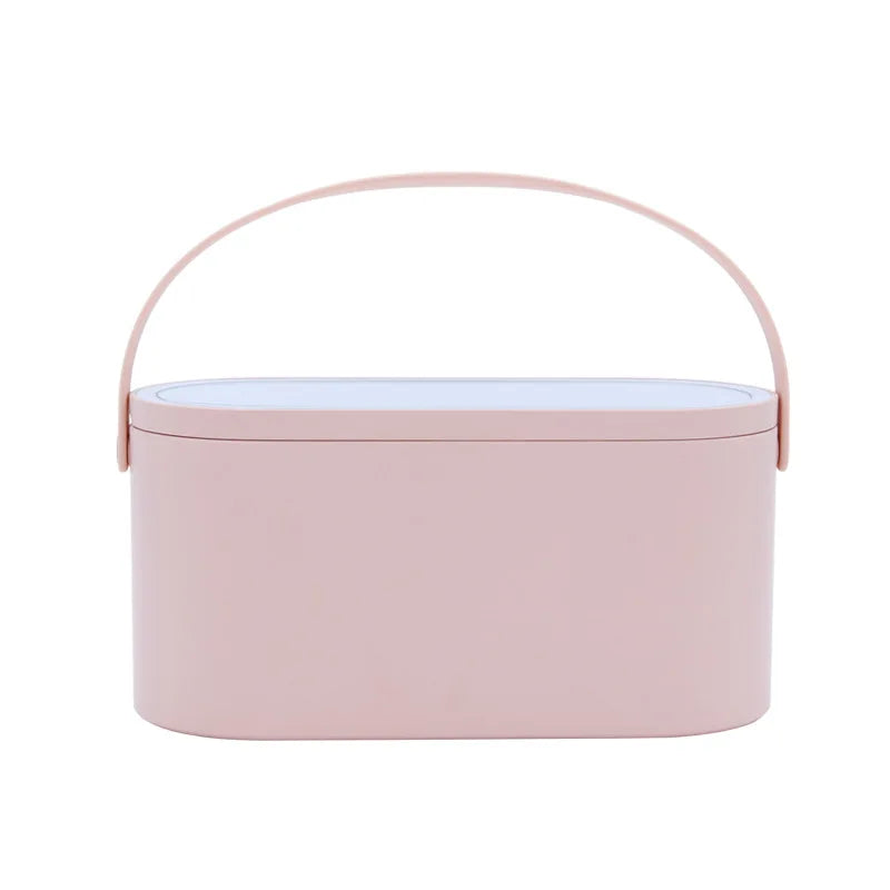 Cosmetics Organizer Case with Touch LED Mirror 