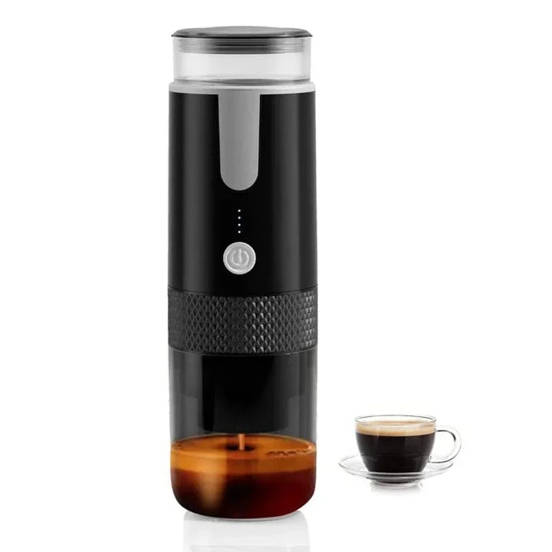 Ultimate Portable Coffee Maker: Brew Ground Coffee & Capsules Anywhere!