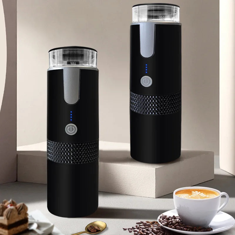 Ultimate Portable Coffee Maker: Brew Ground Coffee & Capsules Anywhere!